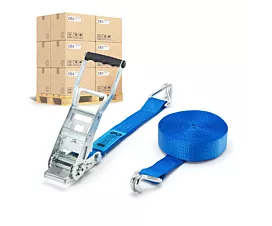 Alle spanbanden per pallet Pallet ERGO 5T - 9m - 50mm - 2-delig - STF500 - Blauw - 192st.